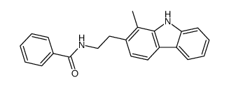 N-benzoyl-2-(1-methyl-9H-carbazol-2-yl)ethylamine Structure