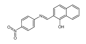 (E)-2-(((4-nitrophenyl)imino)methyl)naphthalen-1-ol结构式