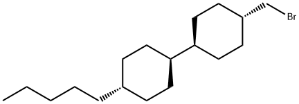 (反式,反式)-4-(溴甲基)-4'-戊基-1,1'-联环己烷结构式