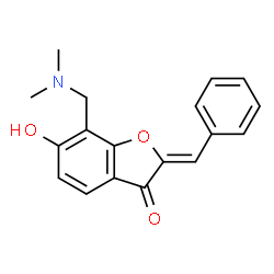 (2Z)-2-Benzylidene-7-[(dimethylamino)methyl]-6-hydroxy-1-benzofuran-3(2H)-one Structure