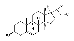 22-Chlor-23,24-dinorchol-5-en-3β-ol结构式