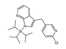 3-(6-chloro-pyridin-3-ylmethyl)-1-triisopropylsilanyl-1H-pyrrolo[2,3-b]pyridine Structure