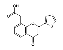 2-(4-oxo-2-(thiophen-2-yl)-4H-chromen-8-yl)acetic acid Structure