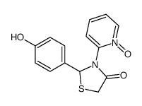 2-(4-hydroxyphenyl)-3-(1-oxidopyridin-1-ium-2-yl)-1,3-thiazolidin-4-one Structure