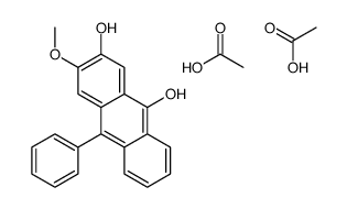 acetic acid,3-methoxy-10-phenylanthracene-2,9-diol结构式