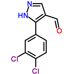 5-(3,4-Dichlorophenyl)-1H-pyrazole-4-carbaldehyde structure