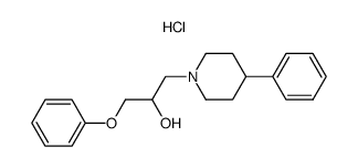 3-phenoxy-1-(4-phenylpiperidino)propan-2-ol hydrochloride Structure