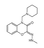 2-(Methyl-hydrazono)-4-piperidin-1-ylmethyl-4H-benzo[1,4]oxazin-3-one结构式