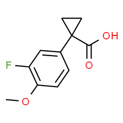 1-(3-氟-4-甲氧基苯基)环丙烷-1-羧酸结构式