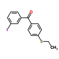 [4-(Ethylsulfanyl)phenyl](3-iodophenyl)methanone structure