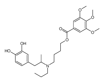 4-[1-(3,4-dihydroxyphenyl)propan-2-yl-propylamino]butyl 3,4,5-trimethoxybenzoate结构式