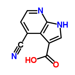 4-氰基-7-氮杂吲哚-3-羧酸结构式