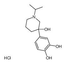 4-(3-Hydroxy-1-isopropyl-piperidin-3-yl)-benzene-1,2-diol; hydrochloride Structure