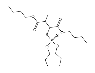 2-dipropoxythiophosphorylsulfanyl-3-methyl-succinic acid dibutyl ester Structure