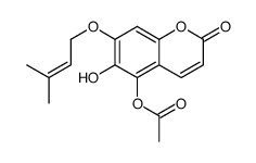 [6-hydroxy-7-(3-methylbut-2-enoxy)-2-oxochromen-5-yl] acetate结构式