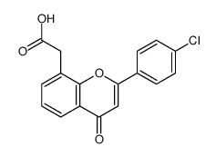 2-[2-(4-chlorophenyl)-4-oxochromen-8-yl]acetic acid Structure