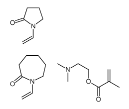 2-(dimethylamino)ethyl 2-methylprop-2-enoate,1-ethenylazepan-2-one,1-ethenylpyrrolidin-2-one Structure