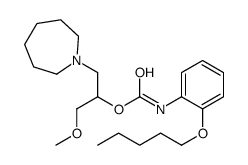 2-Pentyloxycarbanilic acid 1-methoxymethyl-2-(1-perhydroazepinyl)ethyl ester hydrochloride结构式