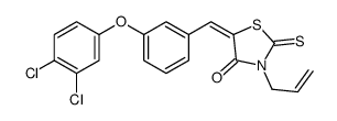 (5E)-3-Allyl-5-[3-(3,4-dichlorophenoxy)benzylidene]-2-thioxo-1,3- thiazolidin-4-one结构式