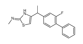 4-(1-(2-fluoro-4-biphenyl)ethyl)-2-methylaminothiazole结构式