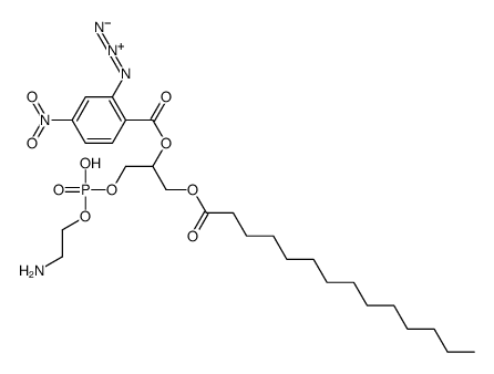 2-(2-azido-4-nitrobenzoyl)-1-myristoylglycero-3-phosphoethanolamine结构式