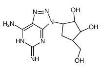 (1S,2R,3R,5R)-3-(5,7-diaminotriazolo[4,5-d]pyrimidin-3-yl)-5-(hydroxymethyl)cyclopentane-1,2-diol Structure