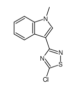 5-chloro-3-(1-methyl-1H-indol-3-yl)-1,2,4-thiadiazole结构式