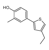 4-(4-ethylthiophen-2-yl)-2-methylphenol Structure