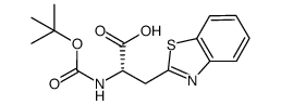 (S)-3-(benzo[d]thiazol-2-yl)-2-((tert-butoxycarbonyl)amino)propanoic acid Structure