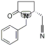 (R)-1-BENZYL-5-OXO-PYRROLIDIN-2-YL ACETONITRILE结构式