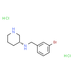 (R)-N-[(3-Bromophenyl)methyl]piperidin-3-amine dihydrochloride结构式