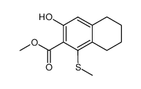 methyl 3-hydroxy-1-(methylthio)-5,6,7,8-tetrahydronaphthalene-2-carboxylate结构式