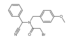 N-(4-methoxybenzyl)-N-(1-cyanobenzyl)-2-bromoacetamide Structure