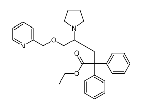 ethyl 2,2-diphenyl-5-(pyridin-2-ylmethoxy)-4-pyrrolidin-1-ylpentanoate结构式