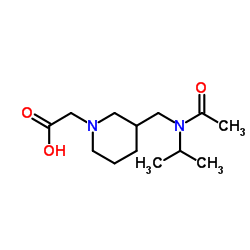 (3-{[Acetyl(isopropyl)amino]methyl}-1-piperidinyl)acetic acid结构式