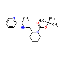 2-[(1-Pyridin-2-yl-ethylamino)-Methyl]-piperidine-1-carboxylic acid tert-butyl ester structure