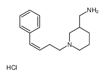 C-[1-((E)-4-Phenyl-but-3-enyl)-piperidin-3-yl]-Methylamine hydrochloride结构式