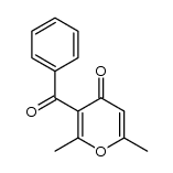 3-benzoyl-2,6-dimethyl-4-pyrone Structure