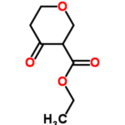 Ethyl 4-oxotetrahydro-2H-pyran-3-carboxylate Structure