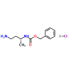 Benzyl [(2R)-4-amino-2-butanyl]carbamate hydrochloride (1:1) Structure