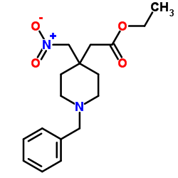 (1-BENZYL-4-NITROMETHYL-PIPERIDIN-4-YL)-ACETIC ACID ETHYL ESTER picture