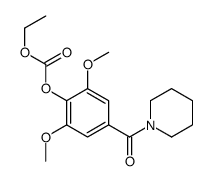 [2,6-dimethoxy-4-(piperidine-1-carbonyl)phenyl] ethyl carbonate Structure