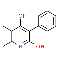 2(1H)-Pyridinone, 4-hydroxy-5,6-dimethyl-3-phenyl- (9CI)结构式