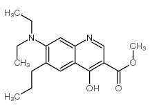 3-Quinolinecarboxylicacid, 7-(diethylamino)-4-hydroxy-6-propyl-, methyl ester structure