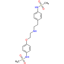 N-(4-(2-((4-(甲基磺酰氨基)苯乙基)氨基)乙氧基)苯基)甲磺酰胺结构式