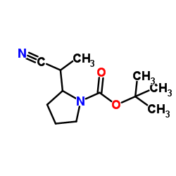 2-Methyl-2-propanyl 2-(1-cyanoethyl)-1-pyrrolidinecarboxylate picture