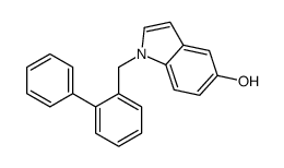 1-[(2-phenylphenyl)methyl]indol-5-ol结构式