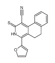 4-Furan-2-yl-2-thioxo-2,3,5,6-tetrahydro-benzo[f]isoquinoline-1-carbonitrile Structure