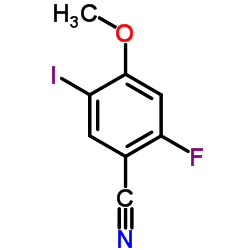 2-Fluoro-5-iodo-4-methoxybenzonitrile结构式