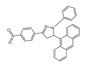 3-anthracen-9-yl-5-(4-nitrophenyl)-2-phenyl-3,4-dihydropyrazole Structure